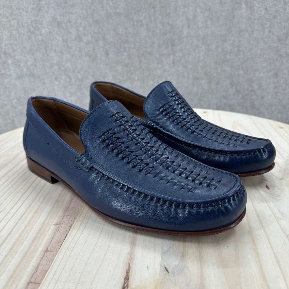 Florsheim Beaufort Weave Leather Loafers 11D Mens Slip On Dress Shoes Moc Toe - Picture 8 of 15